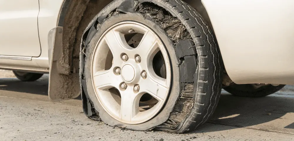 tire damaged